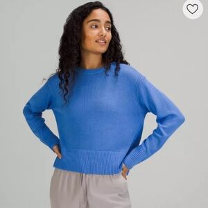 Lululemon Cashlu Boxy Crewneck Sweater Women's Blue size l/xl